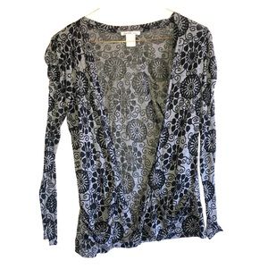 Charlotte Russe sheer sweater with pockets